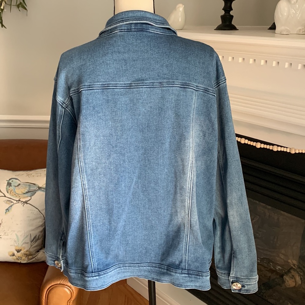 🌸DIANE GILMAN EMBELLISHED DENIM JACKET🌸 - Picture 3 of 7